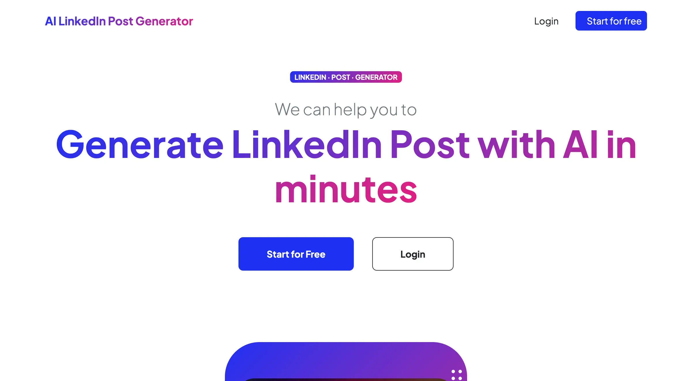 LinkedIn Post Generator